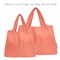 Wrapables Large & Small Foldable Tote Nylon Reusable Grocery Bags, Set of 2, Grapefruit